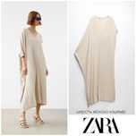 Zara трикотажна в'язана довга сукня кейп із шерсті віскози та кашеміру