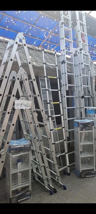 Ціни уточнюйте.Драбина трансформер алюмінієва,лестница трьохсекційна