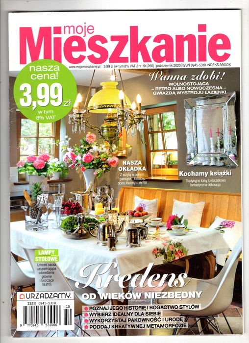 Moje Mieszkanie 10(266) 2020 Kredens od wieków niezbędny, Wanna zdobi
