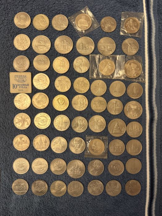 Колекція ювілейних рублів 62шт + 63шт
