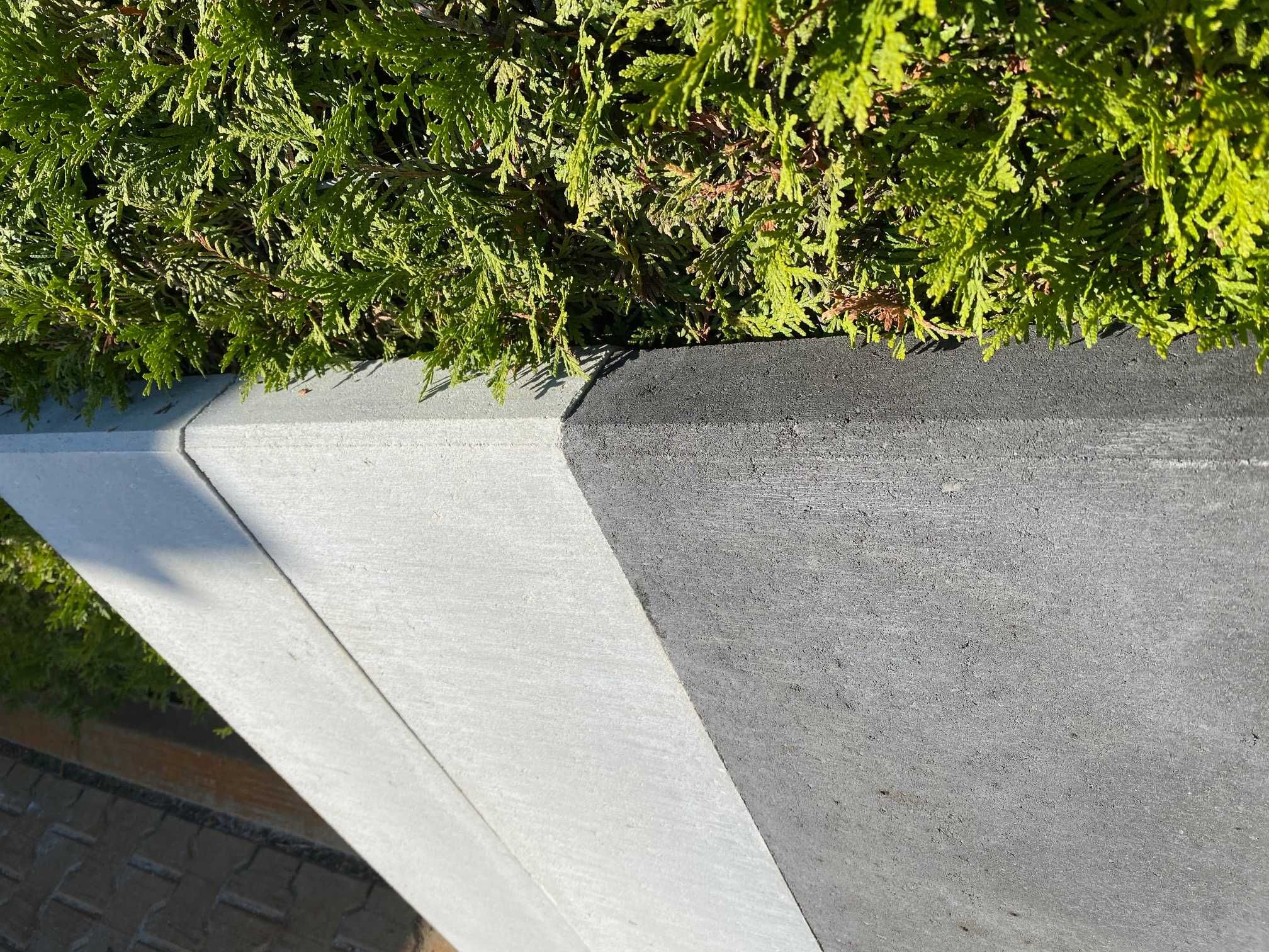 Palisada betonowa 100cm ZBROJONA tarasowa murek PRODUCENT biała