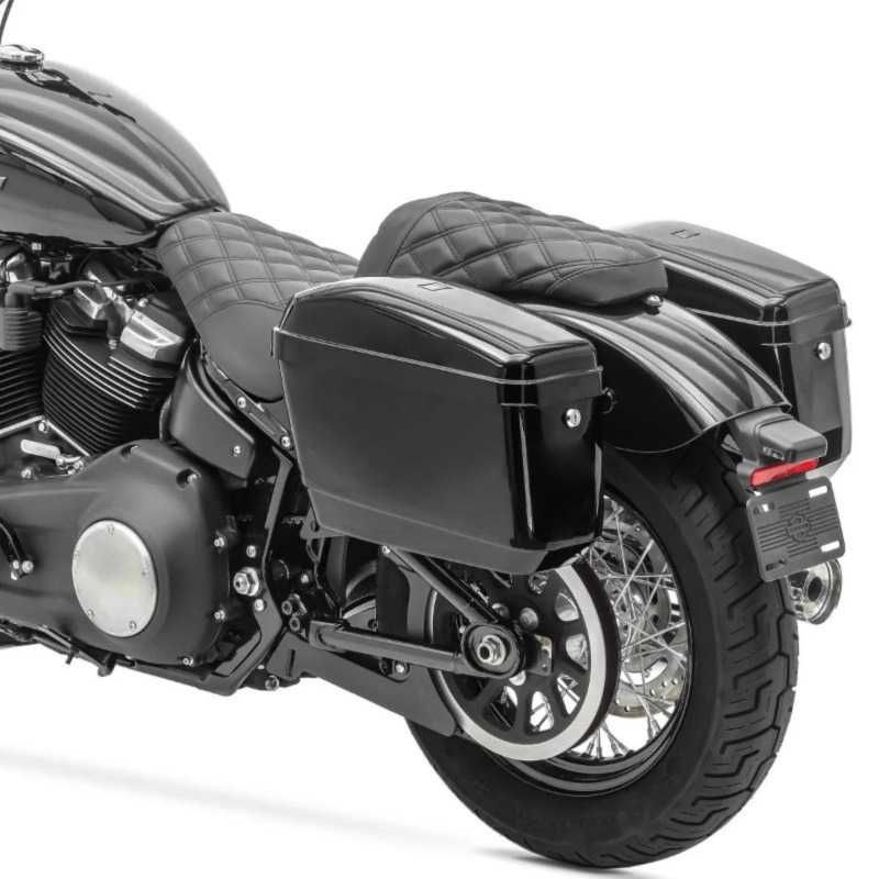 Malas laterais rígidas chopper clássicas mota Harley moto