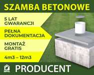Szamba Betonowe 10m3 i inne Zbiorniki na Deszczówkę, SZAMBO