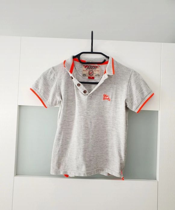 Szara koszulka polo 7-8 lat Tokyo Laundry