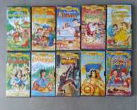 Coleção Cassetes VHS c/ Histórias Infantis Clássicas-Desenhos Animados