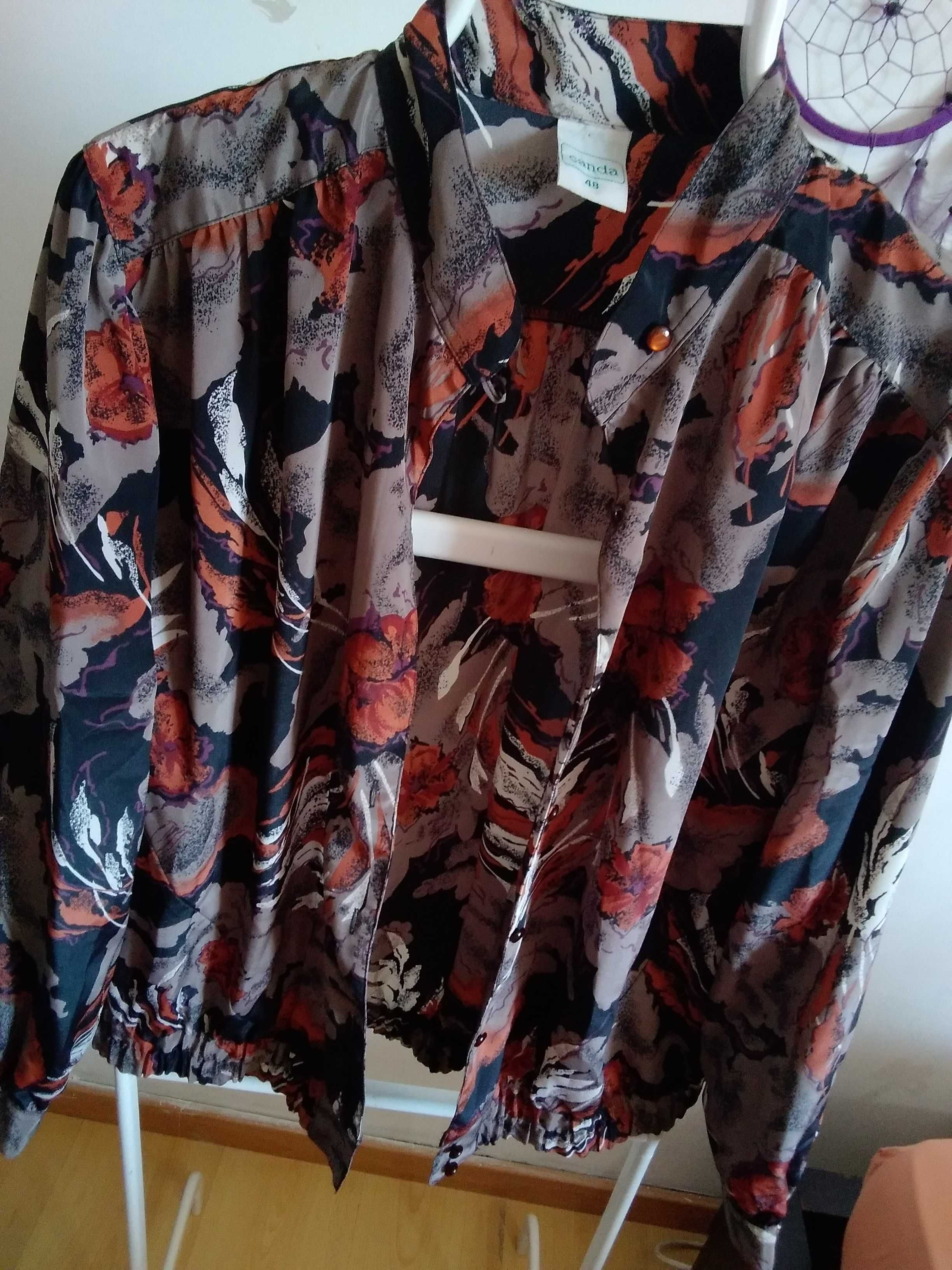 Blusa estampada tons Outono XL