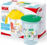 Kubek niekapek Nuk Action Cup ze słomką 12m+ 2szt