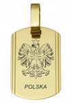 Wisiorek Złoty Nieśmiertelnik pr 585 Grawer Laserem Gratis