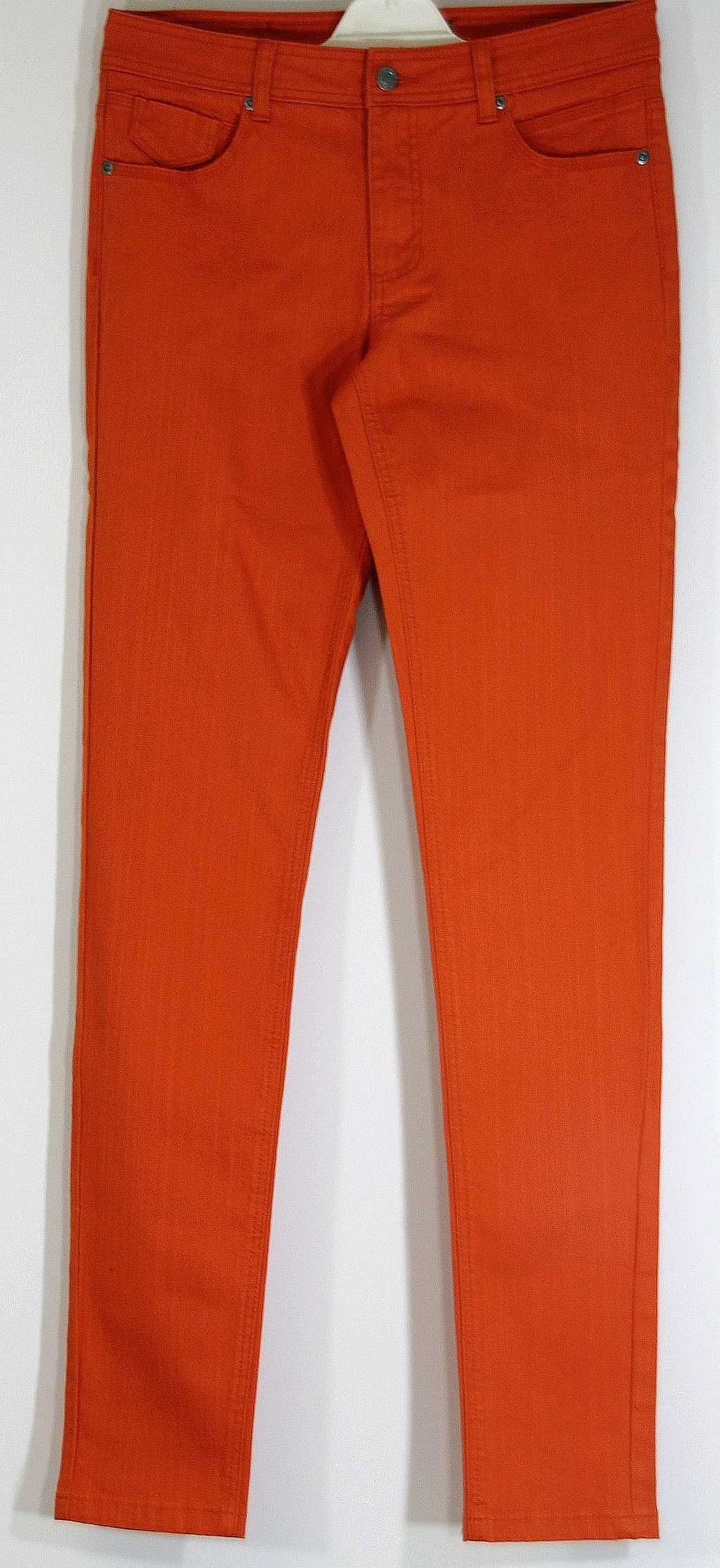 Spodnie orange rurki stretch Bawełna Rozmiar 36