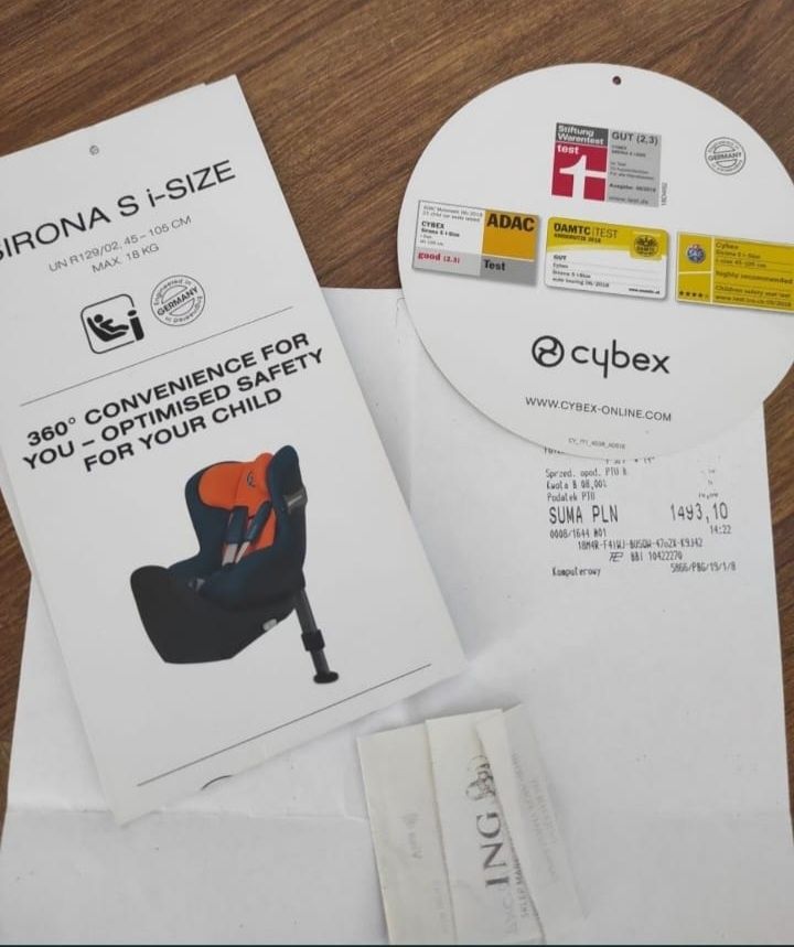 Fotelik samochodowy cybex sirona S i-size soho Grey