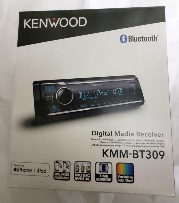 Автомагнитола Kenwood KMM-BT309 с USB процессор,новая, гарантия 1год.