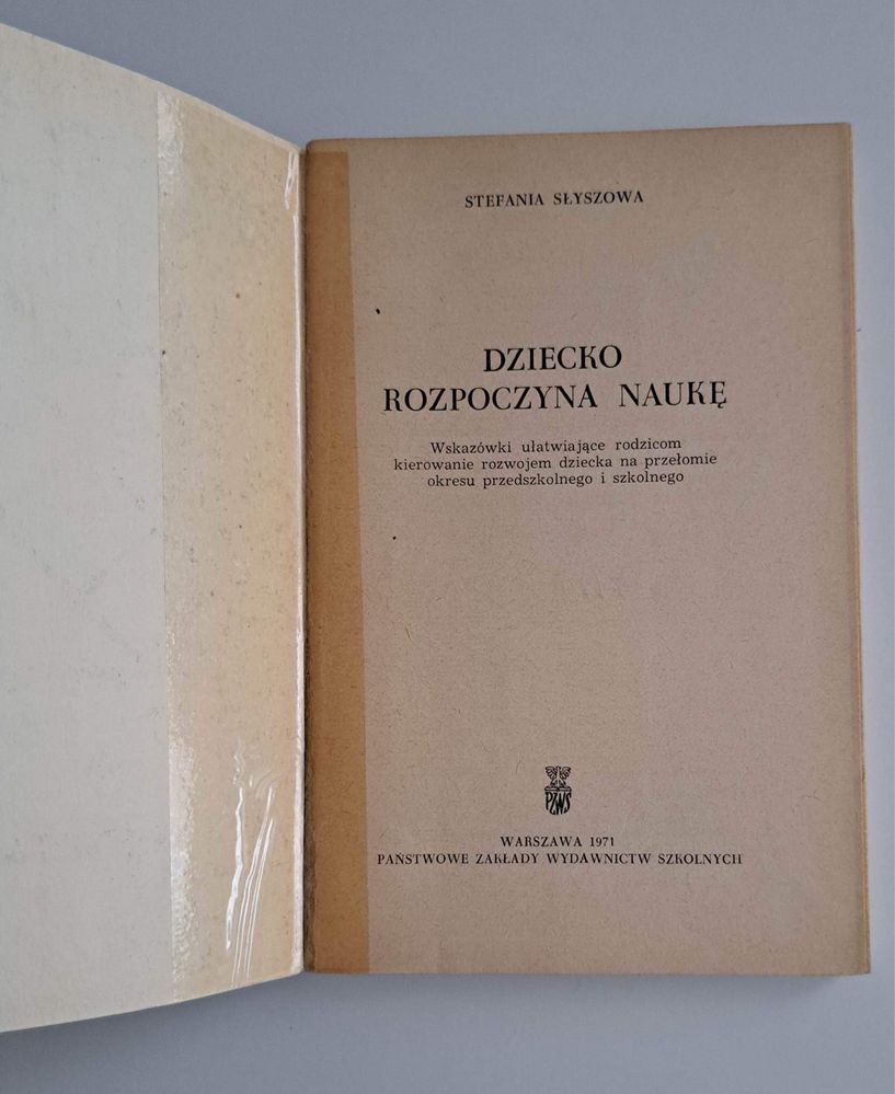 Tytuł Dziecko rozpoczyna naukę  Stefania Słyszowa