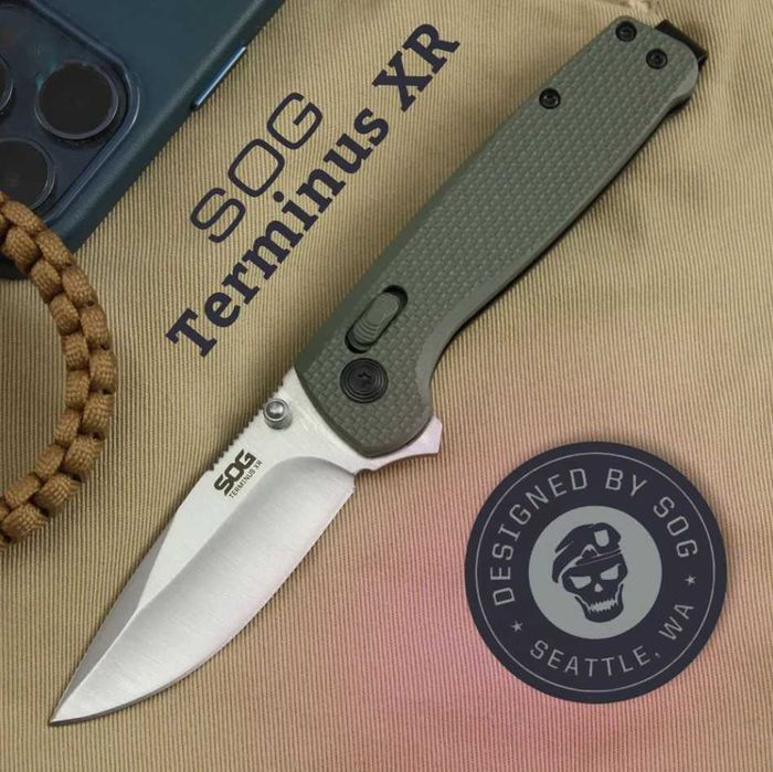 Брелок EDC компактний кишеньковий складень фліппер SOG Terminus XR