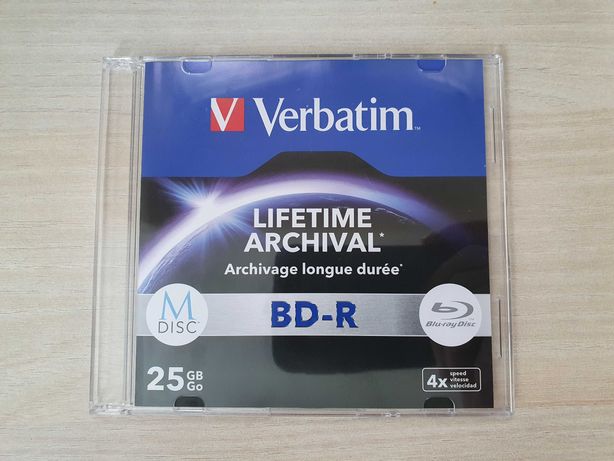 Блюрей М-диск, Verbatim BD-R, 25Gb, 4x