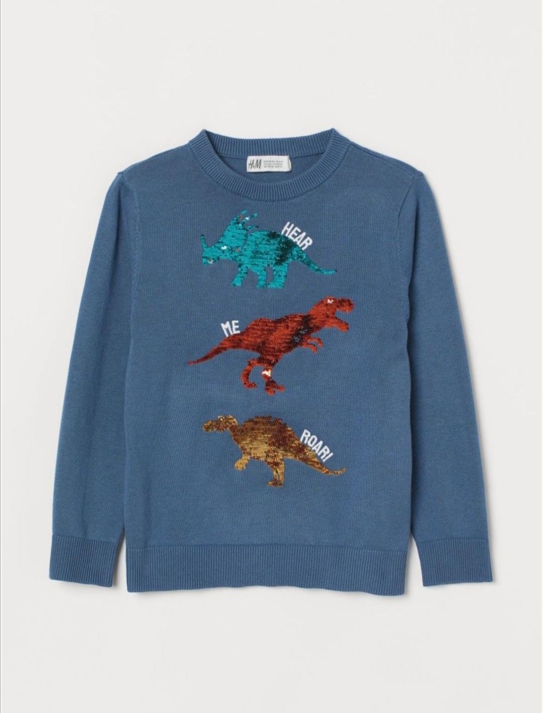 Sweterek bluzka H&M dinozaury 134/140