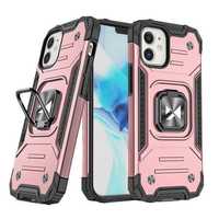 Etui Wozinsky Ring Armor iPhone 14, Różowe Złoto, Magnes, Uchwyt