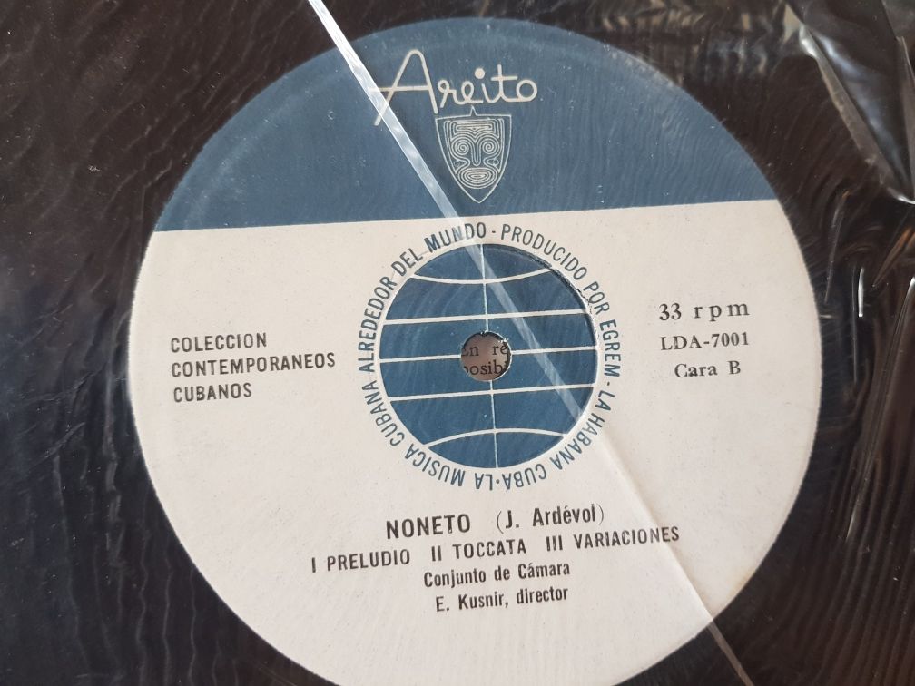 Vinyl E.G.Mantici Triptico ,J.Ardevol Noneto 1970 Areito Cuba