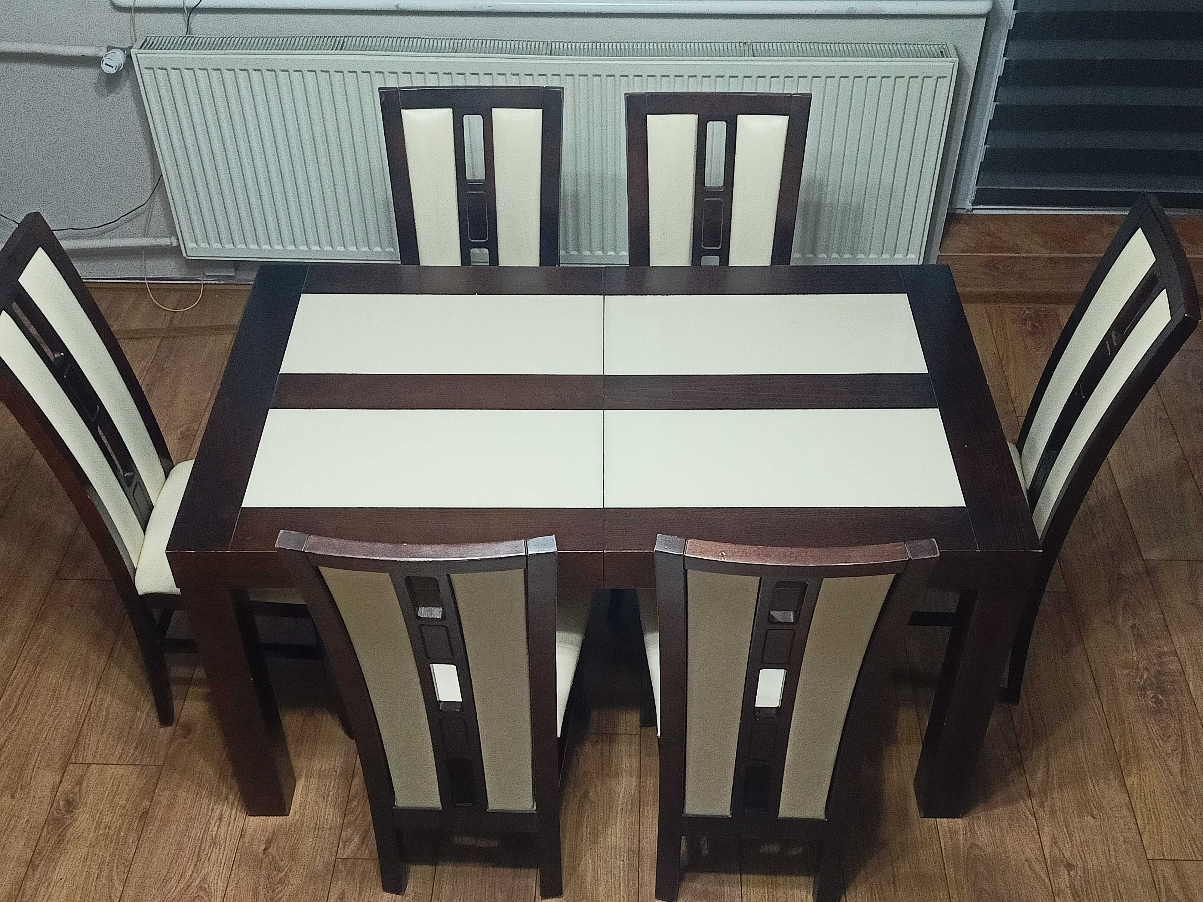 Stół z krzesłami VENGE 80x140x75 rozkładany REZERWACJA