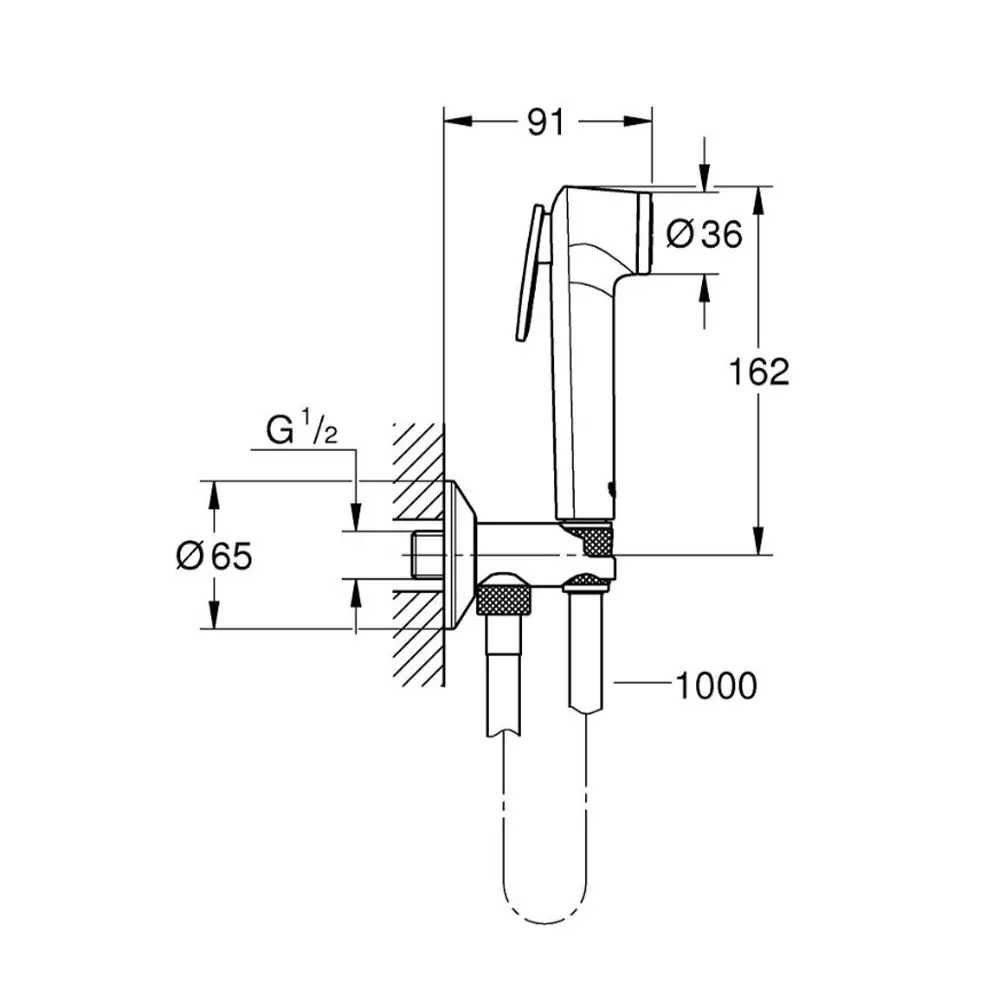 UA12164600 Grohe Bau Flow Гігієнічний душ зі змішувачем