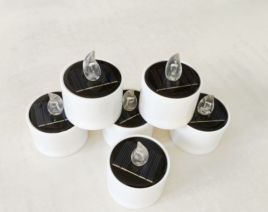 Znicz solarny LED, wkład do zniczy 6 sztuk