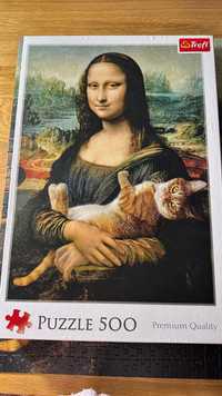 Пазли Trefl Мона Ліза з котом 500 відкриті