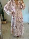 H&M długa różowa sukienka oversize w stylu Boho XL/XXL