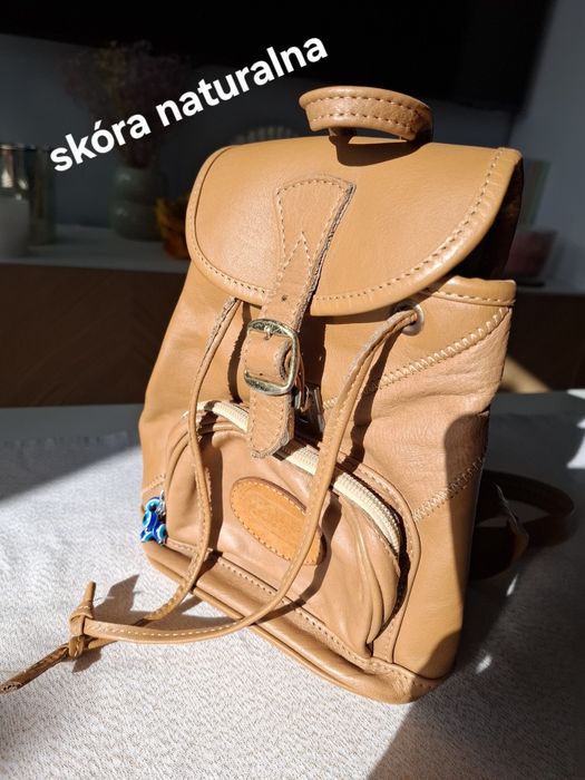Skórzany plecaczek Vintage lata 90te