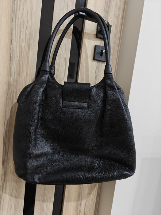 Kate Spade torebka na ramię skórzana skóra naturalna czarna vintage