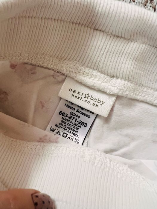 Przesliczne spodnie leginsy wyprawka 56 kwiaty