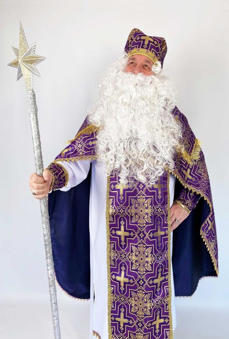 Костюм Святого Миколая, дорослий, фіолет., можна прокат 1900 грн