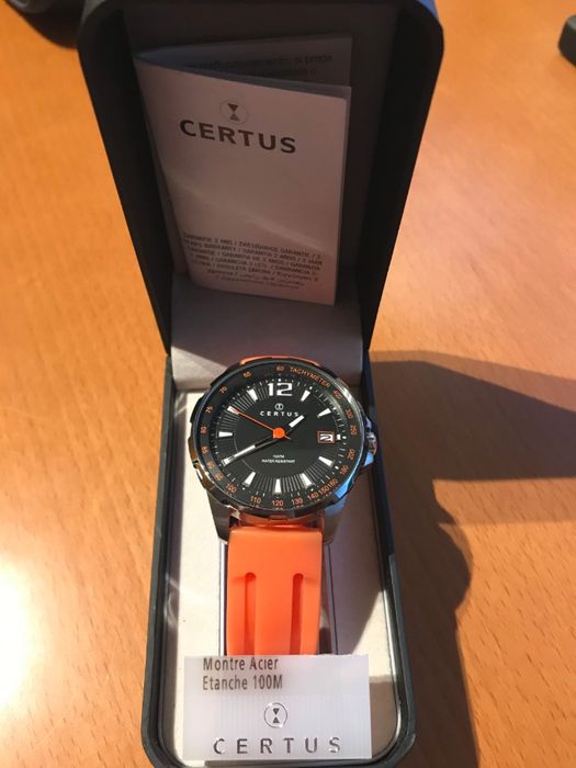 Relógio Homem bracelete Silicone Laranja da marca Certus