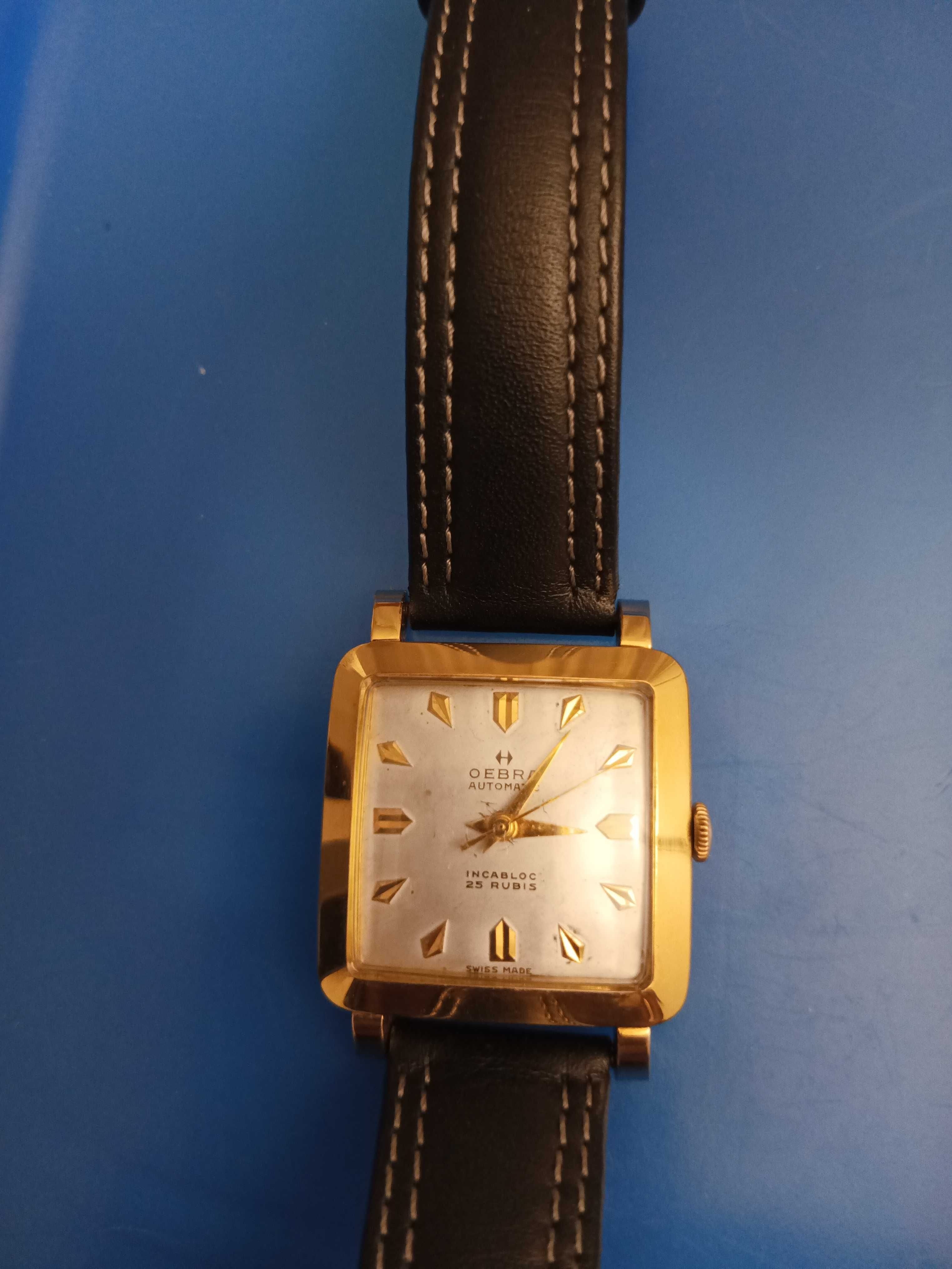 Oebra złoty 18K zegarek męski Automatic