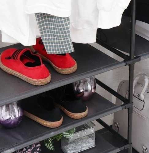 Вішалка підлогова стійка для одягу Simple Coat Rack Double Row