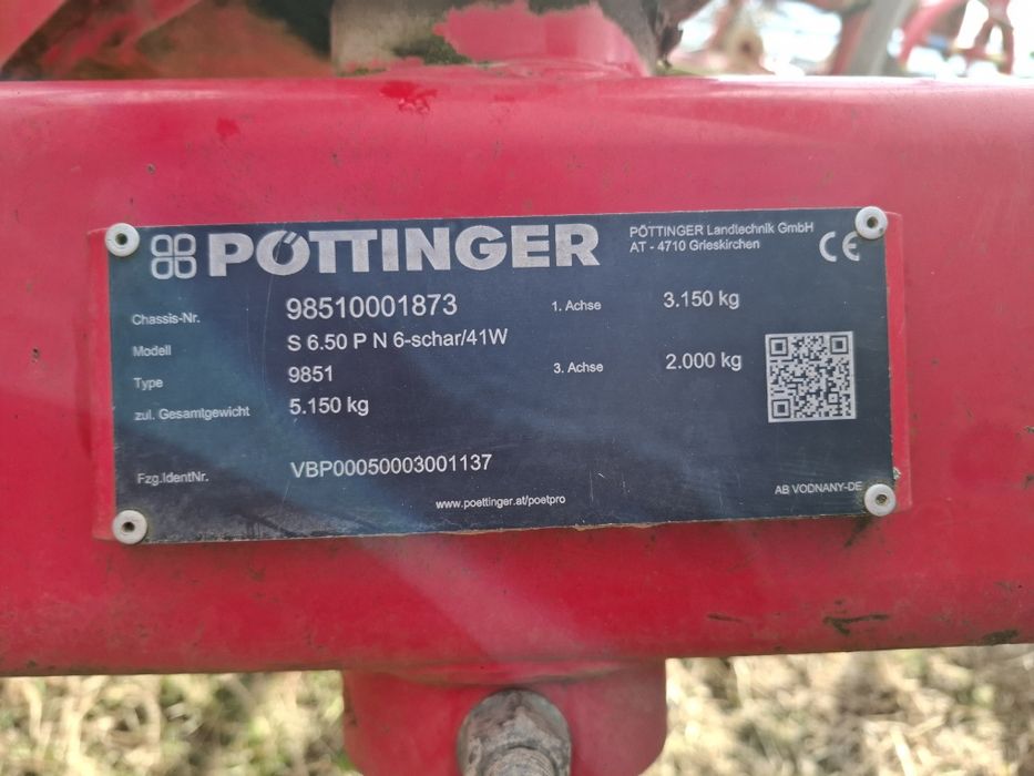 Pług obrotowy półzawieszany Pottinger Servo 6.50 NOVA PLUS 6-skibowy