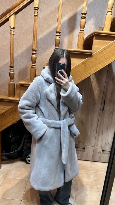 Шуба з високоякісного еко-хутра кролика