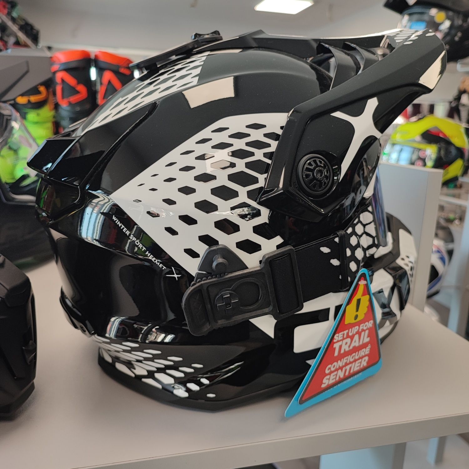 Kask na skuter śnieżny CKX + Gogle Titan Black/White