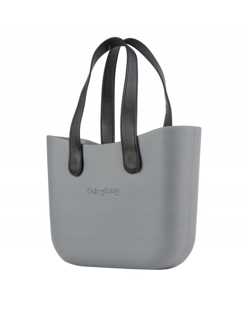 Torba torebka damska Jelly Bag O Shopper dwa zestawy rącek Szara