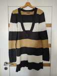 Dłuższy sweter w paski H&M r. M
