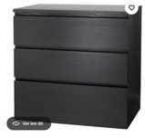 Cómoda preta ikea