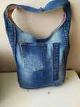 Torba jeansowa typu hobo