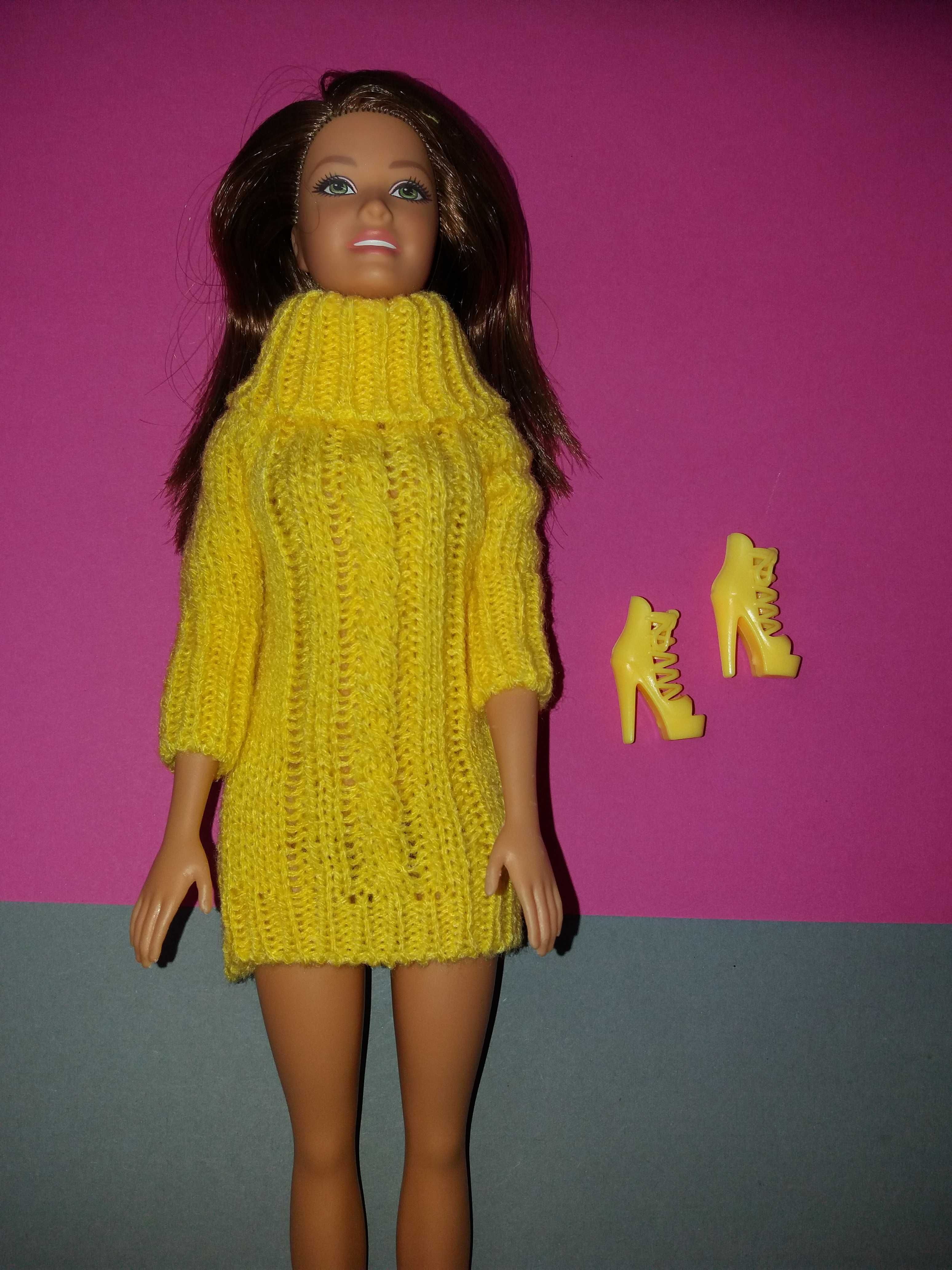 Ubranka dla lalki Barbie sweter buciki