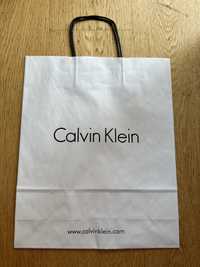 Torba papierowa CK Calvin Klein oryginał biała