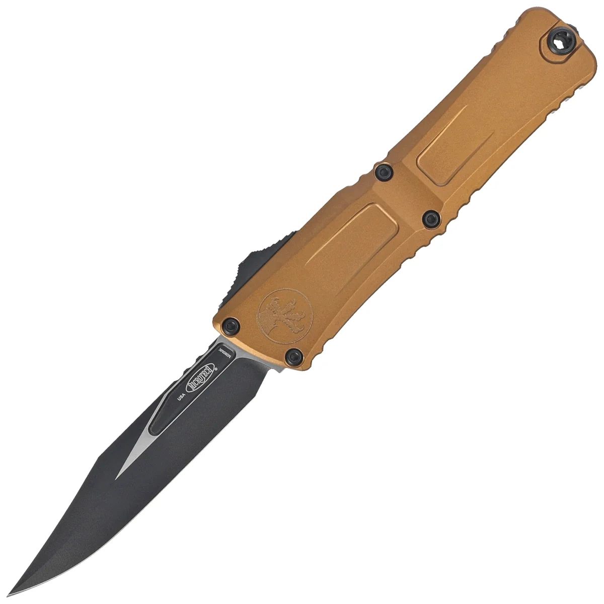 Nóż automatyczny OTF Microtech Combat Troodon Bowie Gen III Tan Alumin