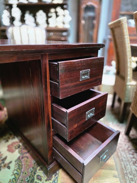 Biuro : biblioteka z drabiną I biurko #1737 Stylowy Węgrów