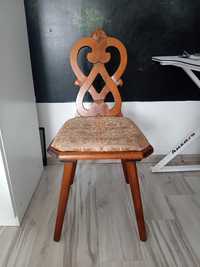 Krzesło dębowe niemieckie zydel