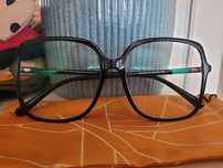 Duże czarne okulary, +0,5 do dali NOWE, kujonki, zerówki,