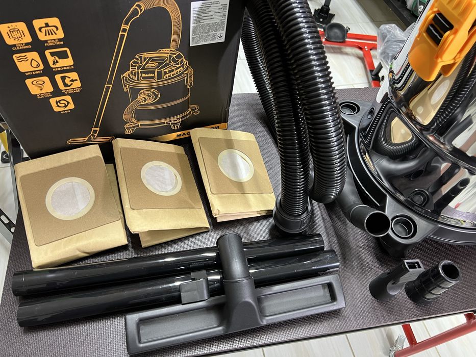 Пылесос строительный Machtz MVC-1320P Очистка фильтра Медная обмотка