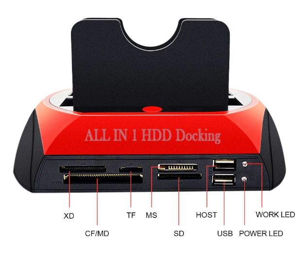 Dock HDD para discos rígidos IDE SATA 2.5" 3.5" USB SD TF NOVO