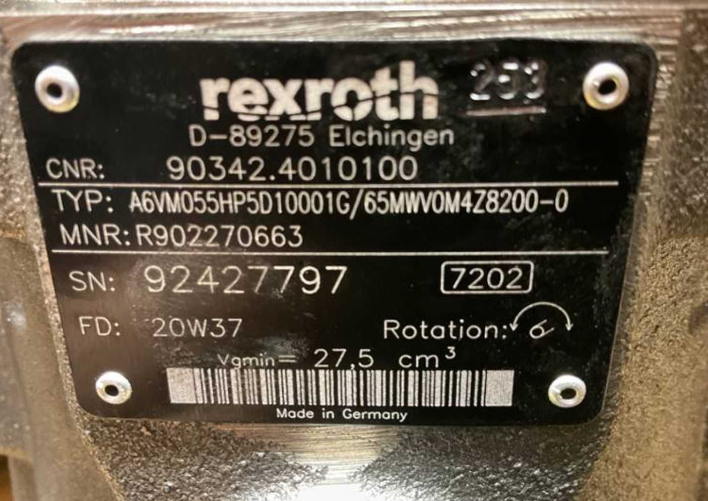 Silnik hydrauliczny Rexroth A6VM055HP5D10001G (nowy) x 2 szt