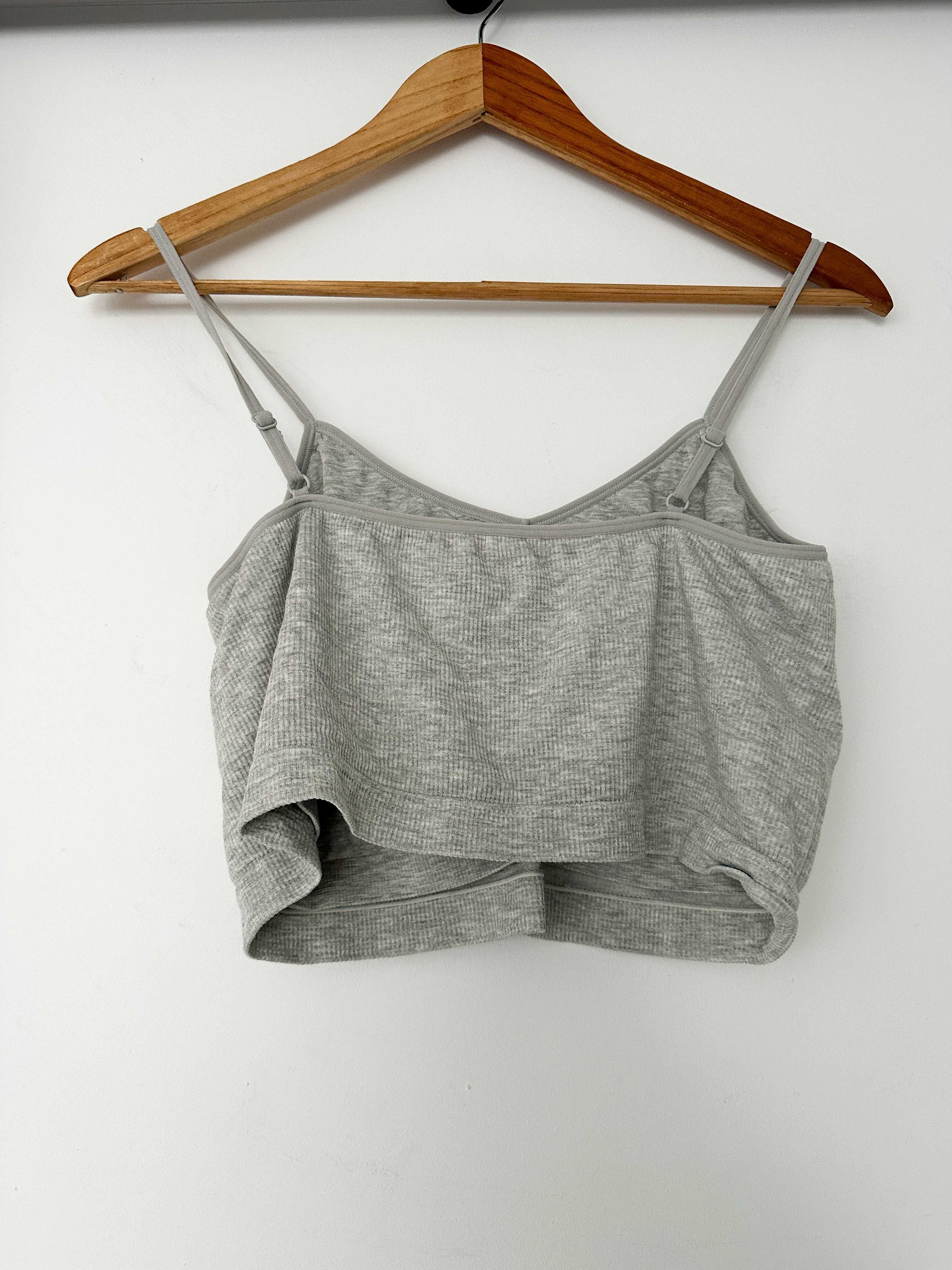 Stanik sportowy top bawełniany szary nieusztywniany Primark L/40